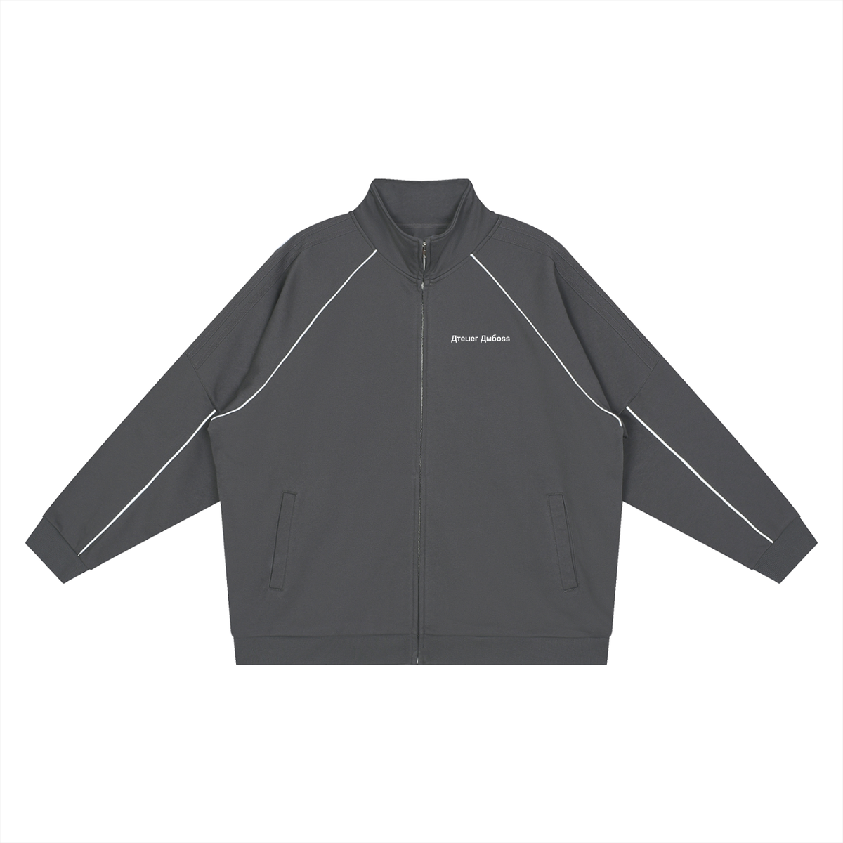 Reflection Striped Raglan Sleeve  Jacket