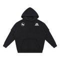 Snow Washed Raw Edge Double Layered Hoodie