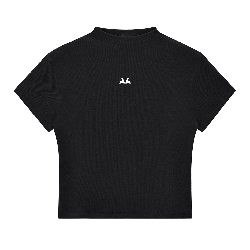 Womens Slim Fit Mock Neck T-Shirt