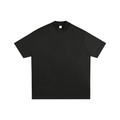 Stamp Mock Neck Cotton T-Shirt