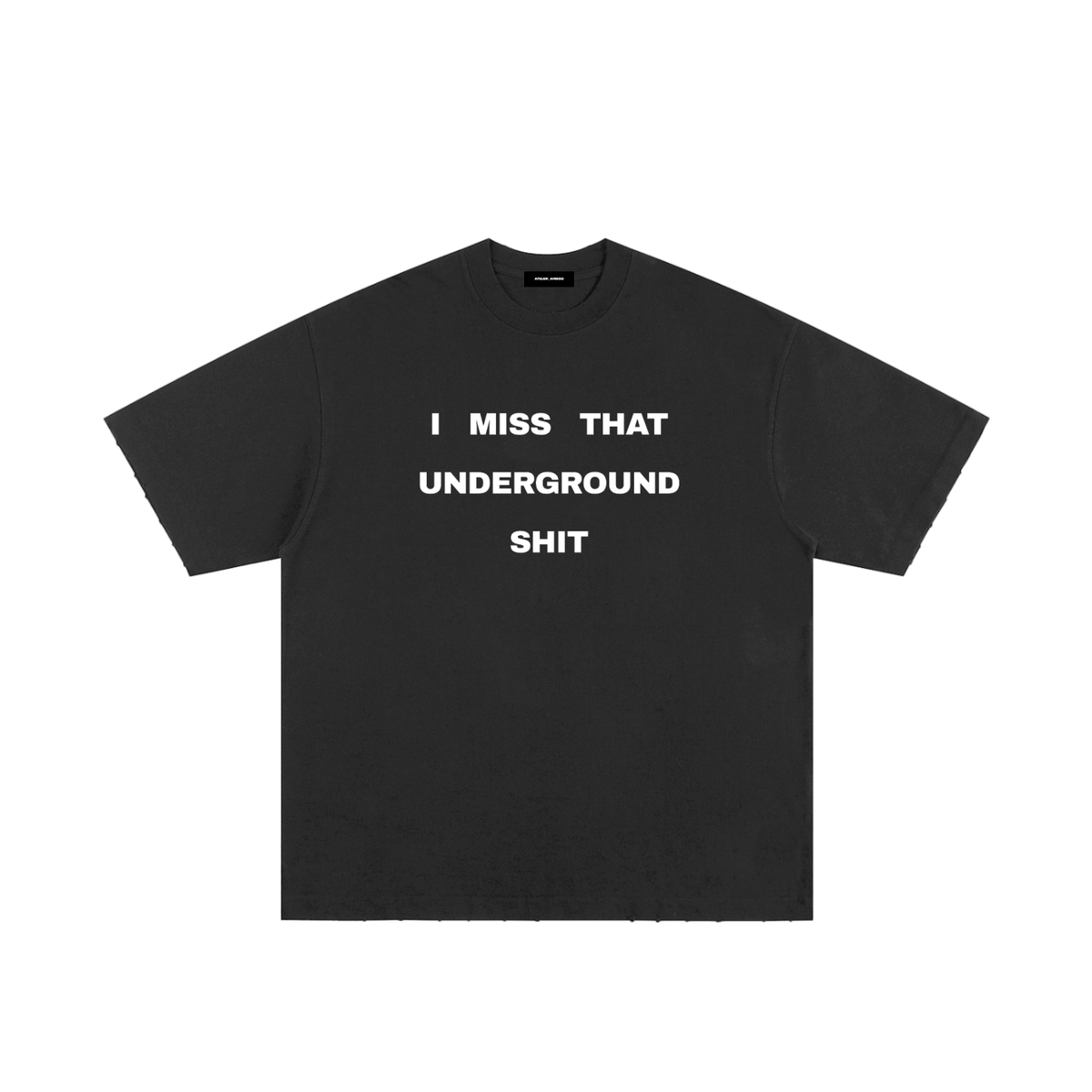 MISSING Black Heavyweight Hand-frayed T-Shirt