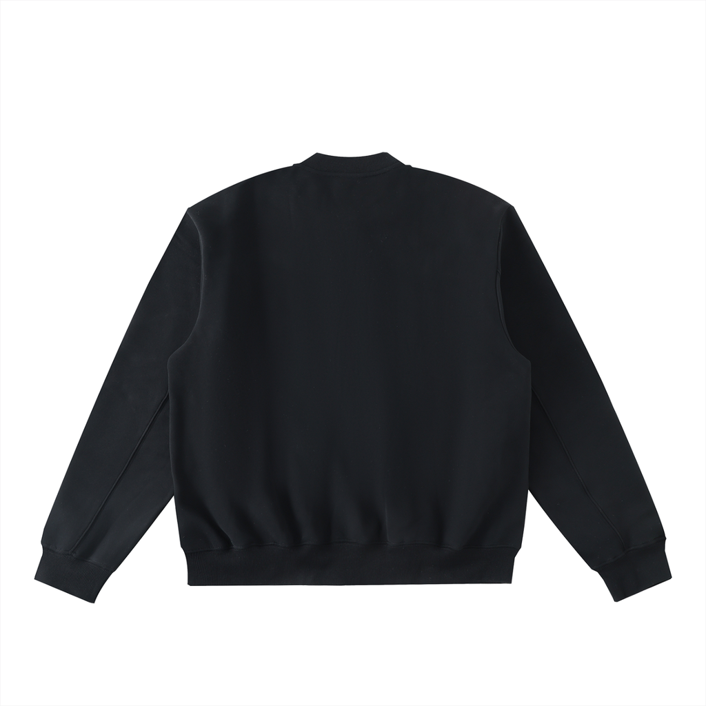 Zip-Up Fleeced Varsity Jacket