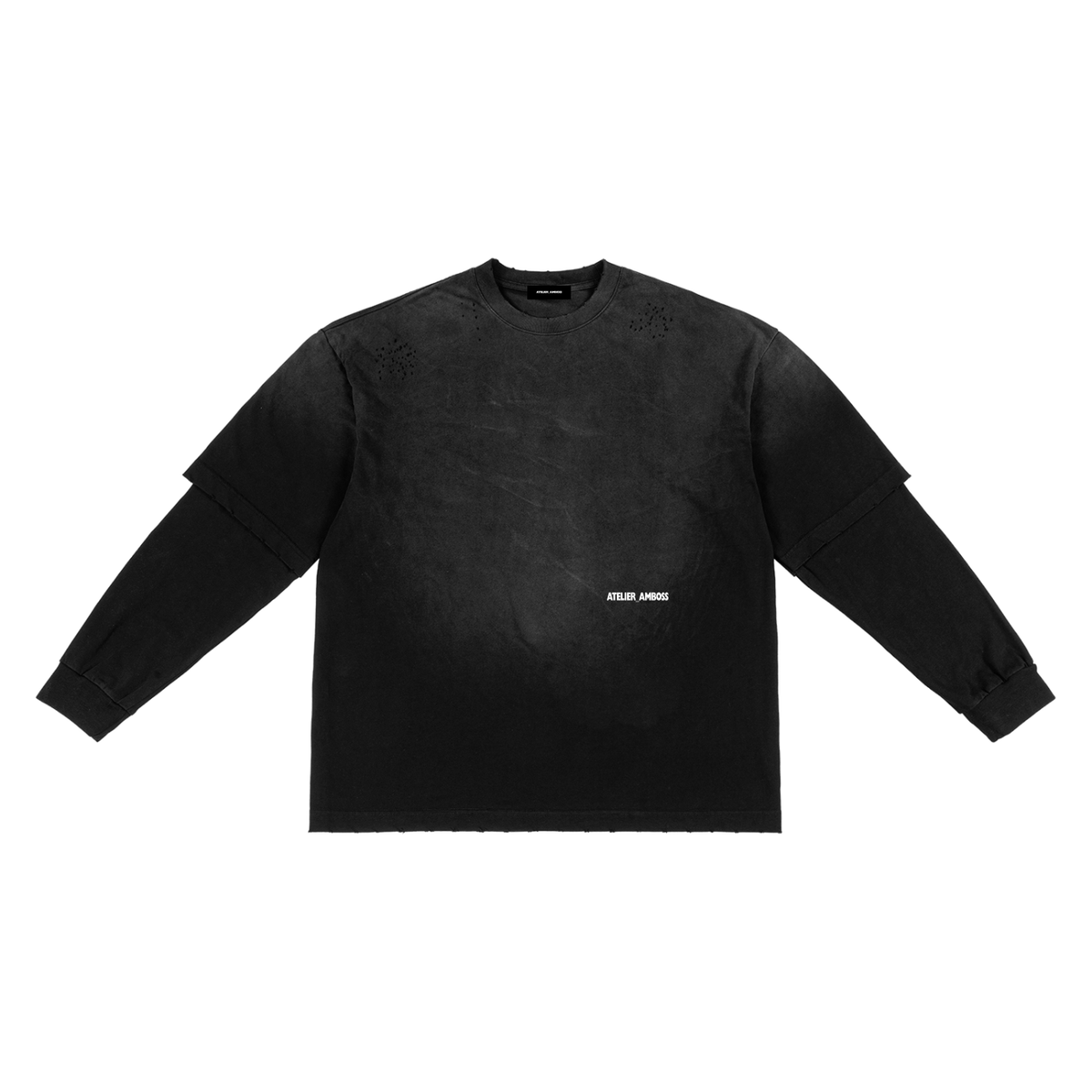Sunfade Hand-Frayed Faux Two-Piece T-Shirt