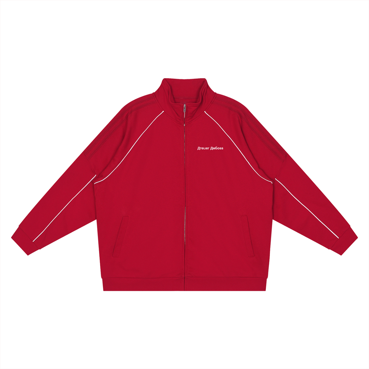 Reflection Striped Raglan Sleeve  Jacket