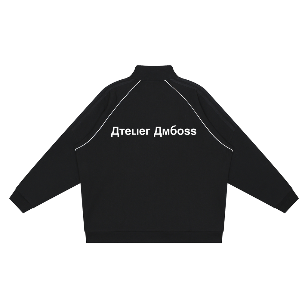 Reflection Striped Raglan Sleeve  Jacket