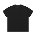 Short Sleeve Basic Henley Shirt