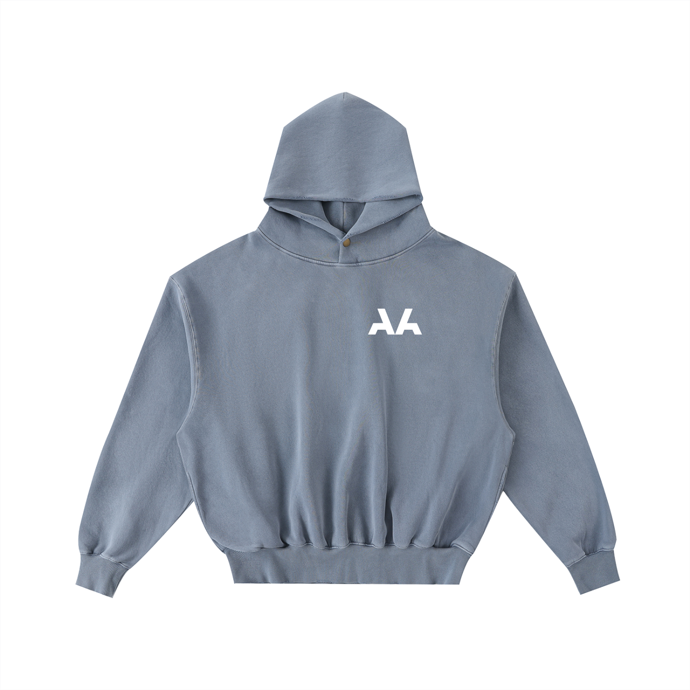 Frayed Enzyme Washed Fleece Hoodie