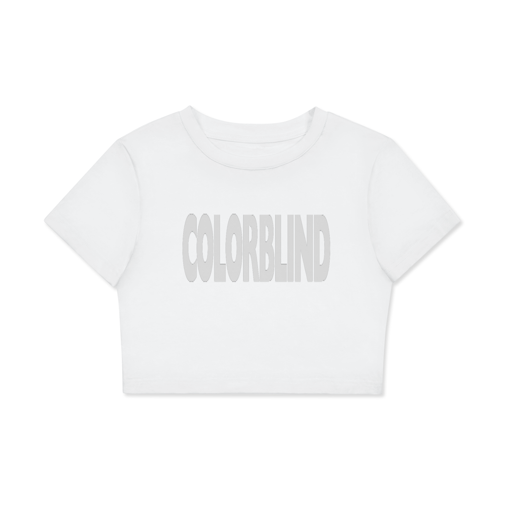 Womens Colorblind  Fitted Crop Cotton T-Shirt