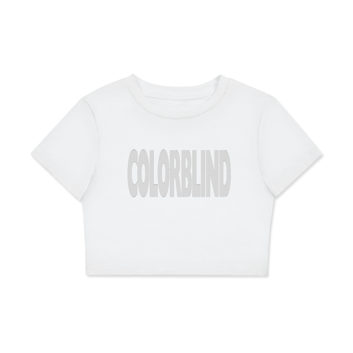 Womens Colorblind  Fitted Crop Cotton T-Shirt