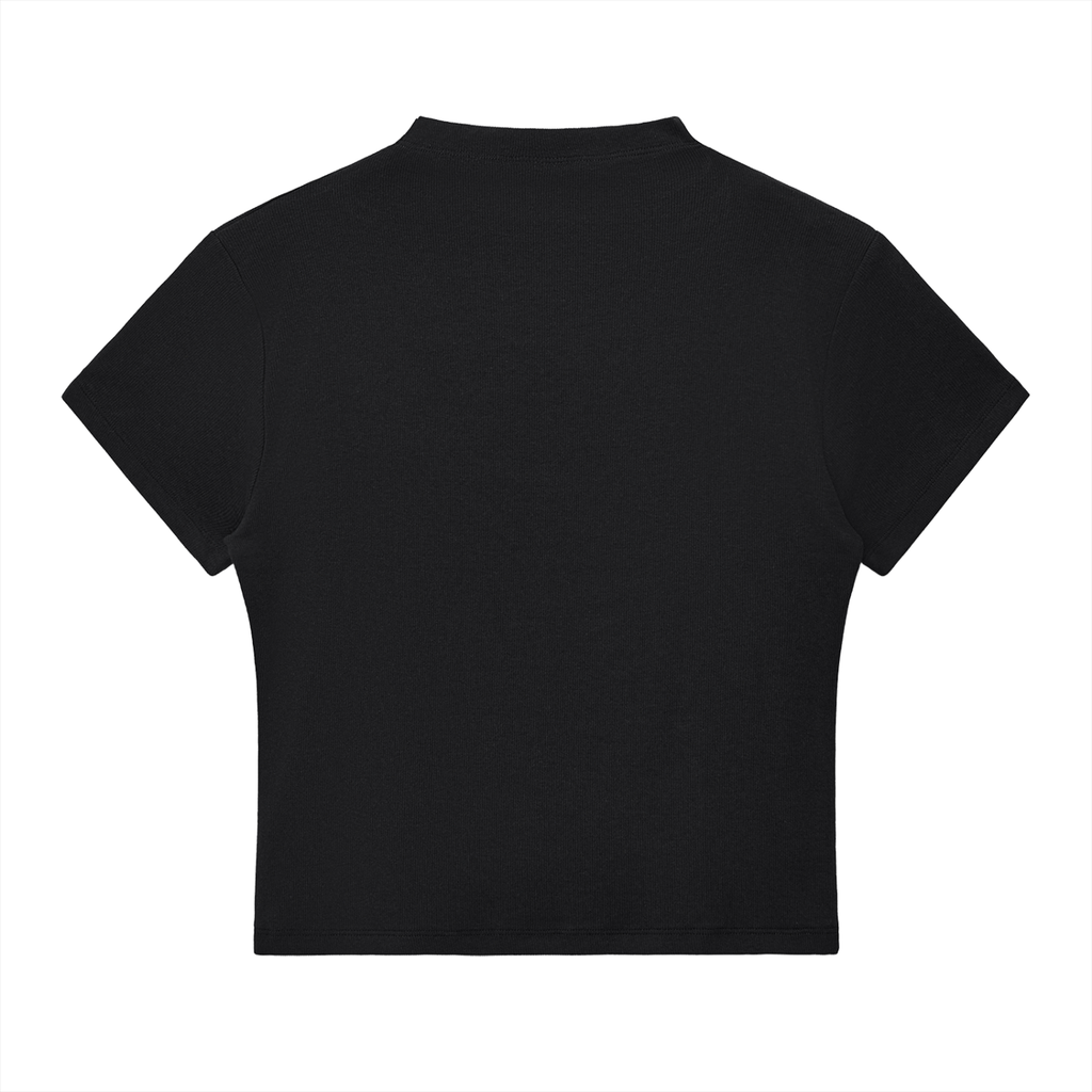 Womens Slim Fit Mock Neck T-Shirt