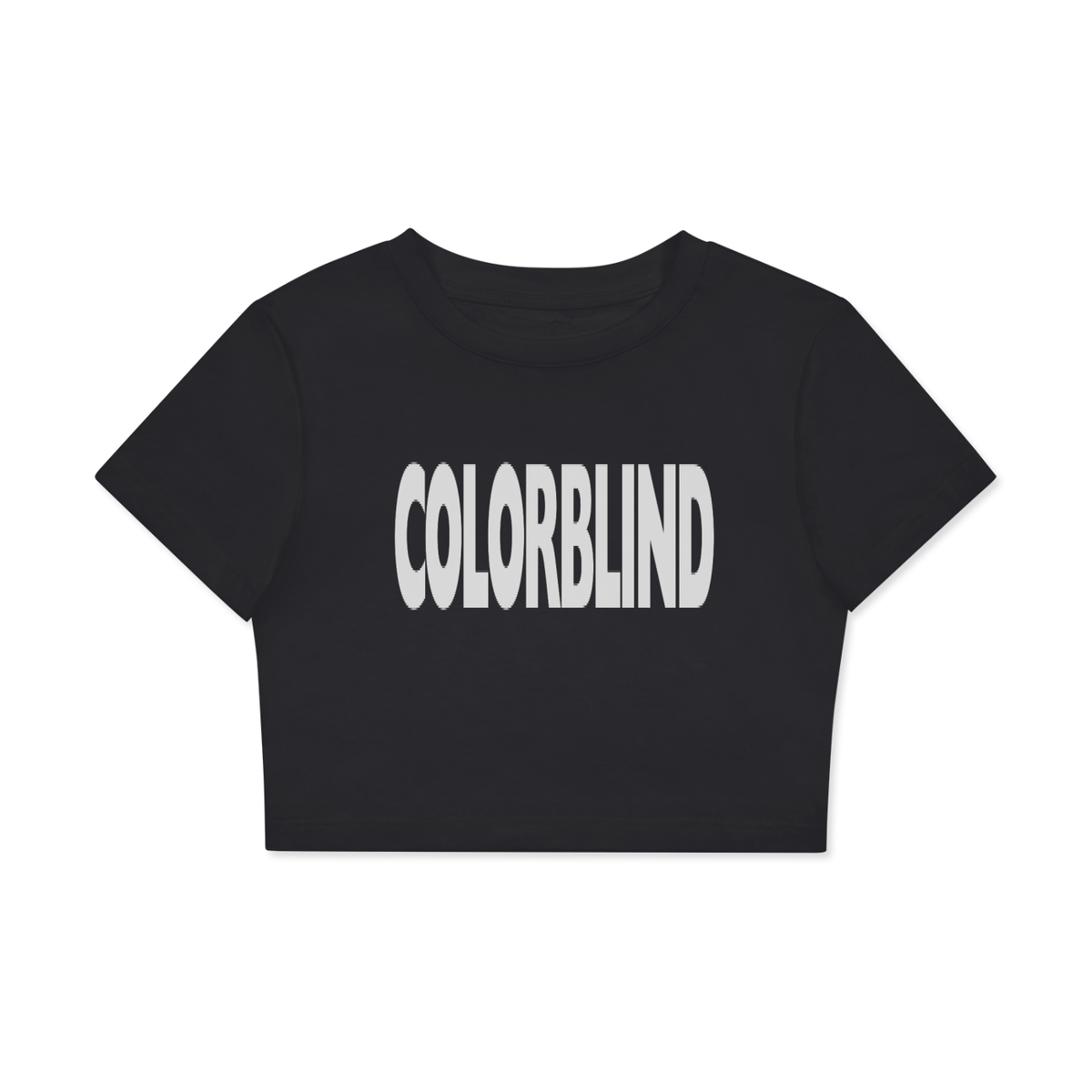 Womens Colorblind  Fitted Crop Cotton T-Shirt
