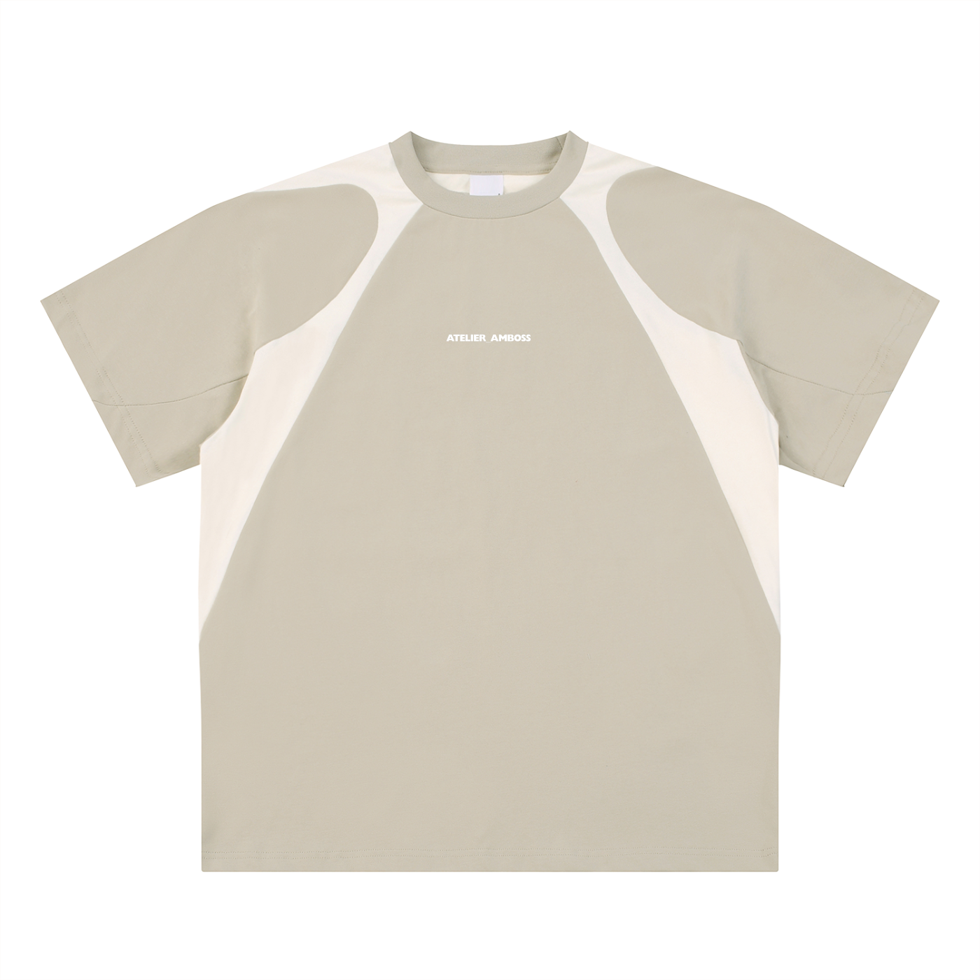 Contrast Panel Cotton T-Shirt