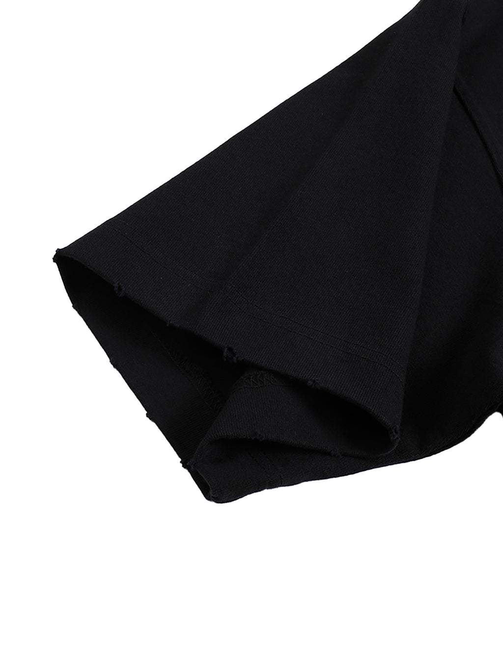 MISSING Black Heavyweight Hand-frayed T-Shirt