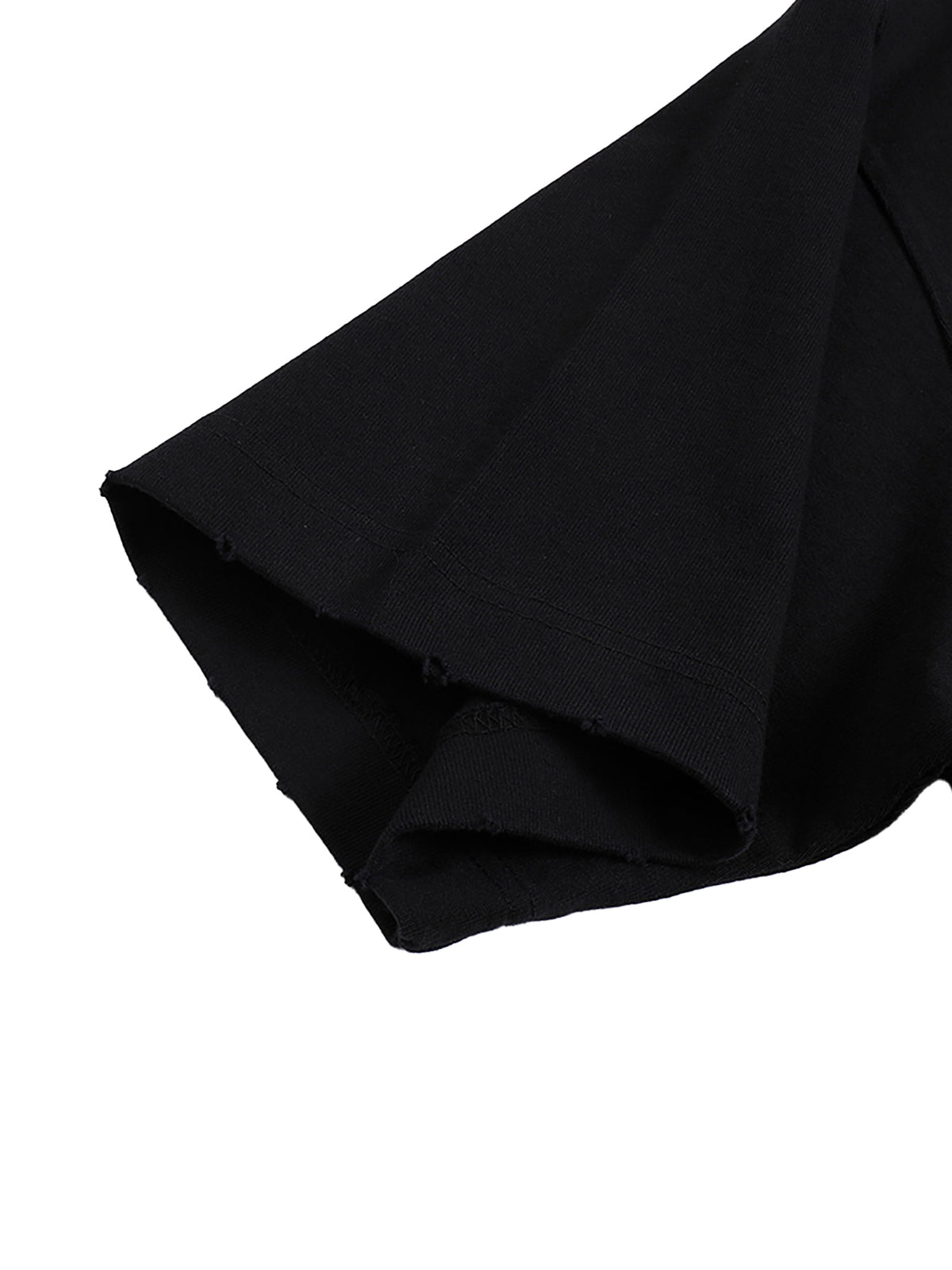 MISSING Black Heavyweight Hand-frayed T-Shirt