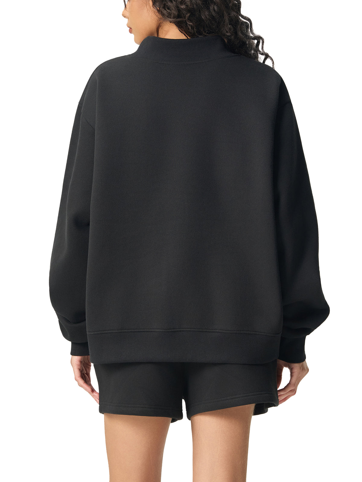 Womens Fleece Mock-Neck Sweatshirt