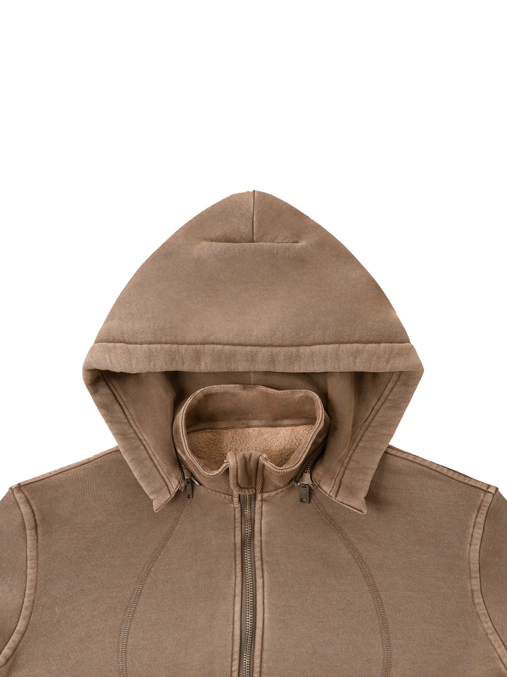 Womens Vintage Washed Cropped Fleece Hoodie