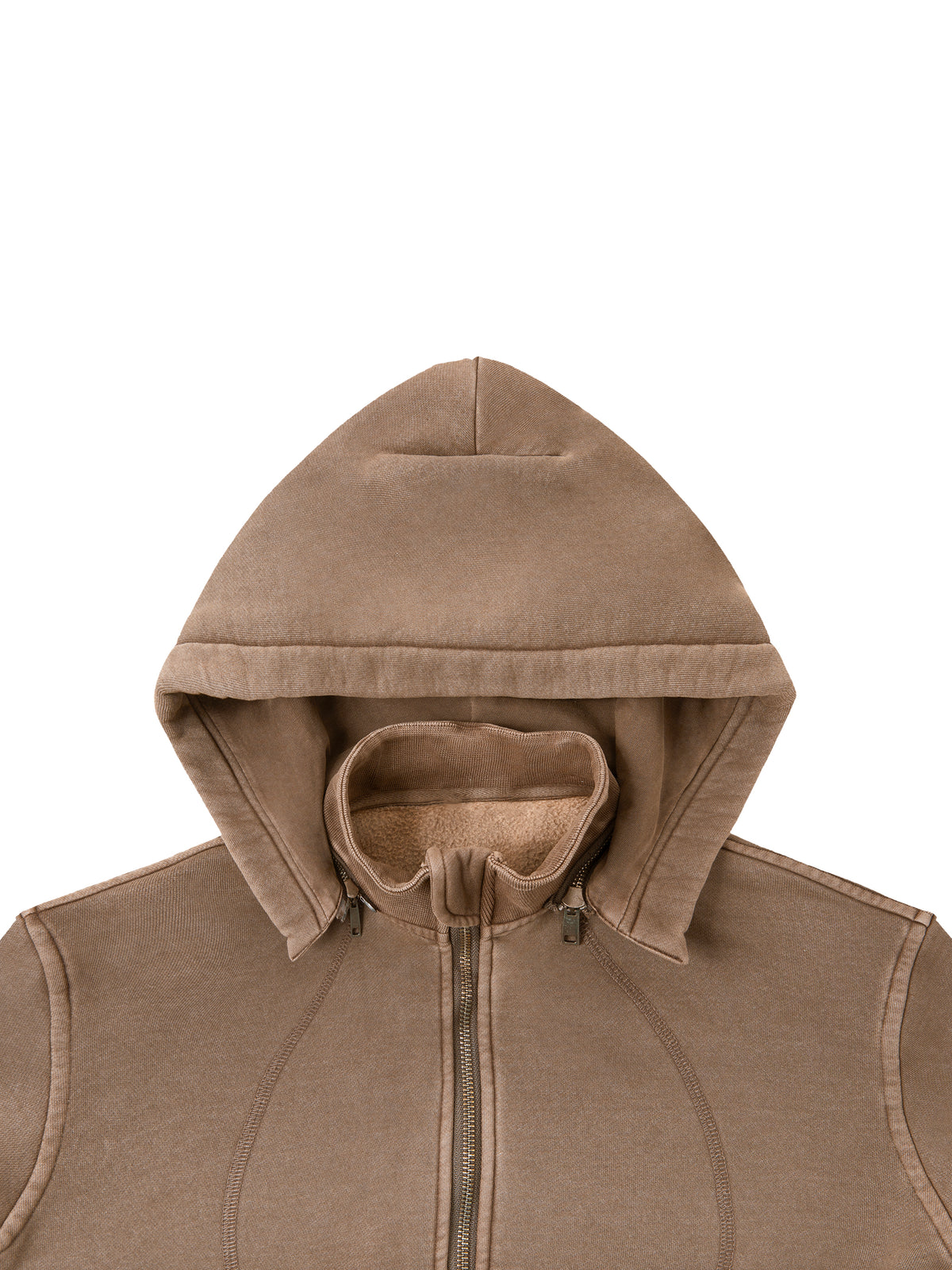 Womens Vintage Washed Cropped Fleece Hoodie
